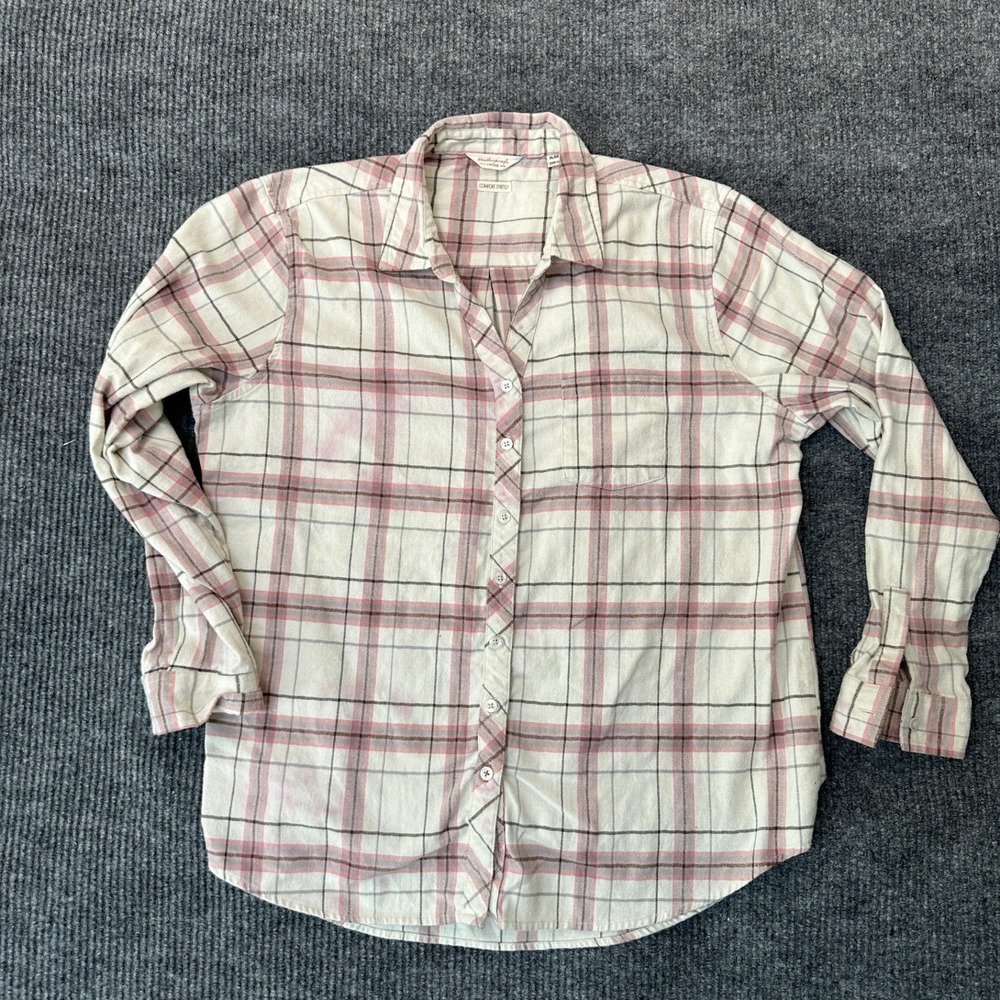Weatherproof Vintage Comfort Stretch Flannel Shirt XL Pink Plaid Button Down